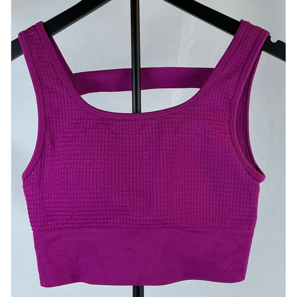 Yogalicious Magenta Ribbed Sports Bra